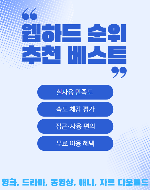  무료 웹하드 추천 베트스 트렌드 변화, 2026년을 바라본 티플