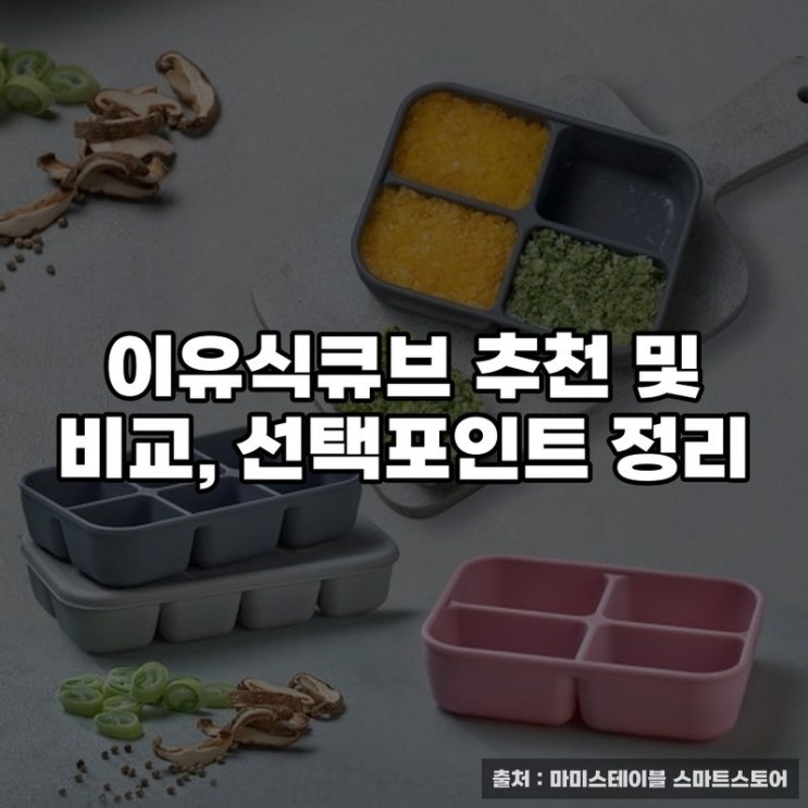  이유식큐브 추천 및 비교, 선택포인트 정리
