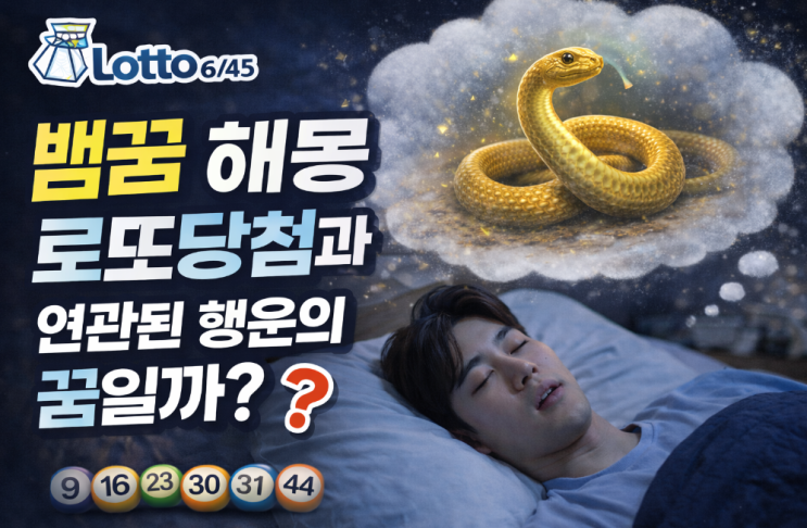  뱀꿈 해몽 뱀나오는꿈 로또당첨과 연관된 행운일까?