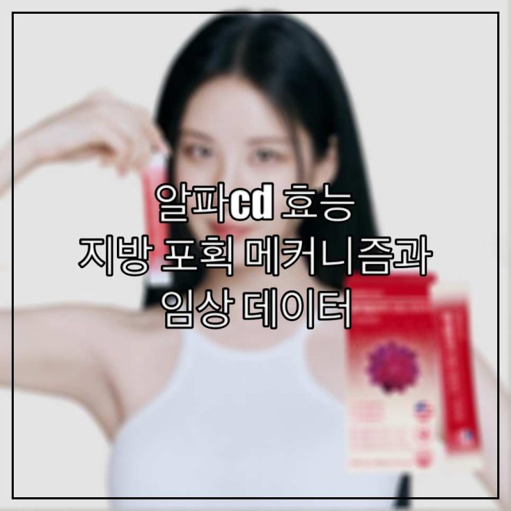  알파cd 효능, 지방 포획 메커니즘과 임상 데이터