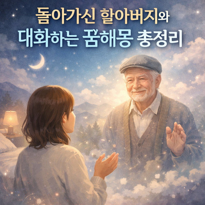 돌아가신 할아버지와 대화하는 꿈해몽 총정리