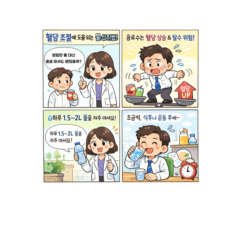   혈당 조절에 도움 되는 ‘물 섭취법’ 따로 있을까요?