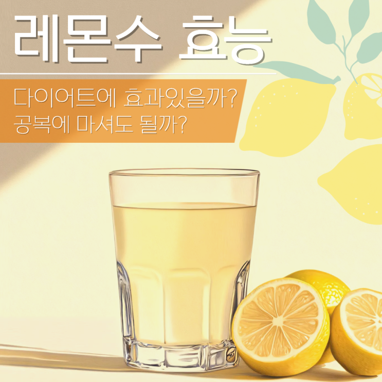  레몬수 효능 만들기 부작용 다이어트