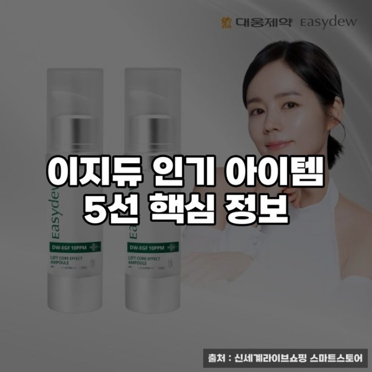 이지듀 인기 아이템 5선 핵심 정보