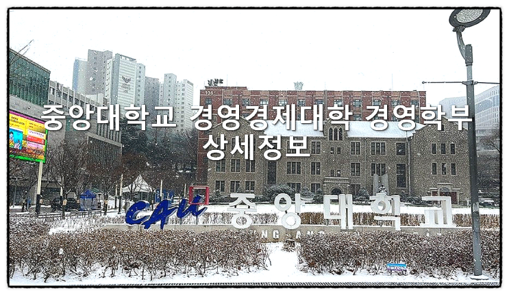  중앙대학교 경영경제대학 경영학부 상세정보