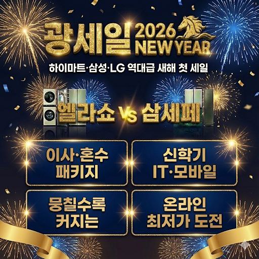  하이마트 대치본점 2026년 첫 '광세일' 오픈! 냉장고/TV 모델별 스펙 상세 분석 & 최저가 공개
