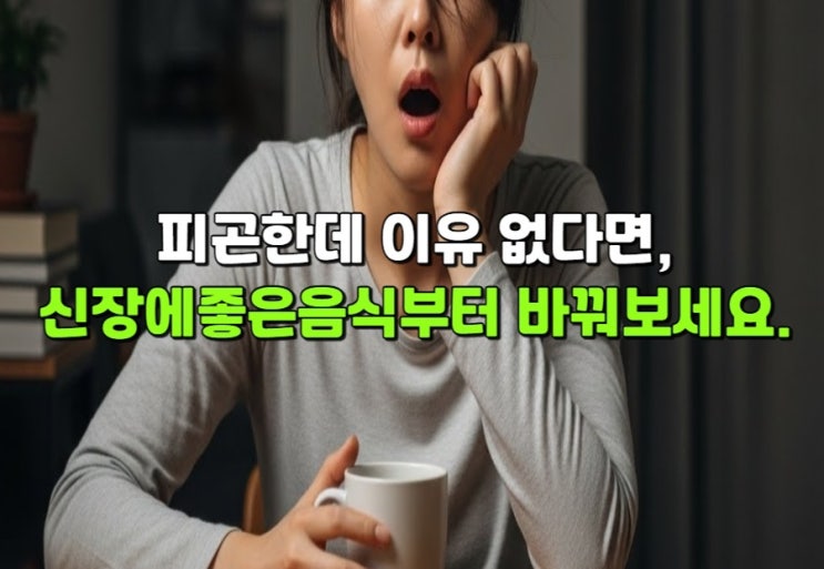  피곤한데 이유 없다면, 신장에좋은음식부터 바꿔보세요.