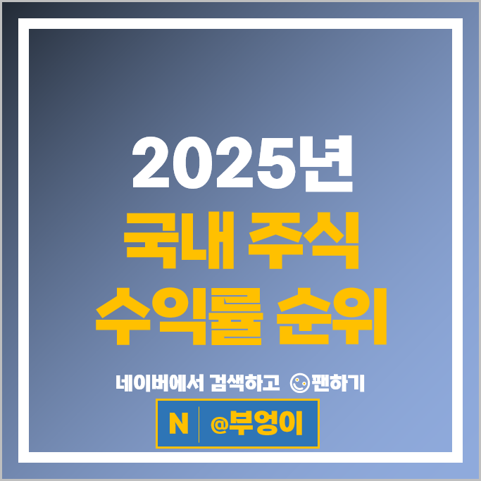 2025년 국내 주식 수익률 순위 : 코스피 200 코스닥 150