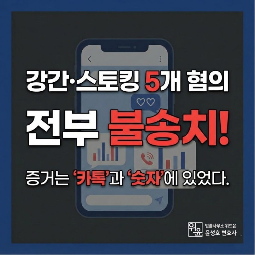 협박 강간 강요 공갈 스토킹 불송치 혐의없음 성공사례 관련 사진