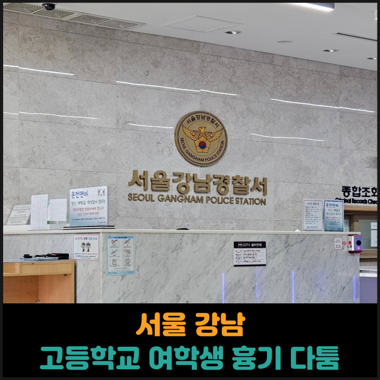  서울 강남에서 여고생들이 흉기 다툼