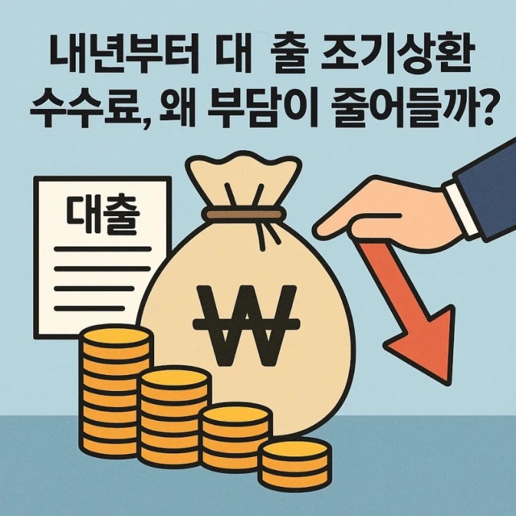  내년부터 대출 조기상환 수수료, 왜 부담이 줄어들까?