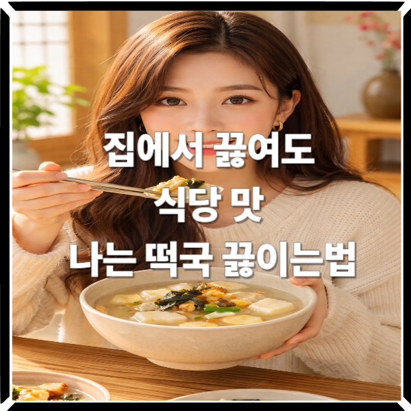  집에서 끓여도 식당 맛 나는 떡국 끓이는법