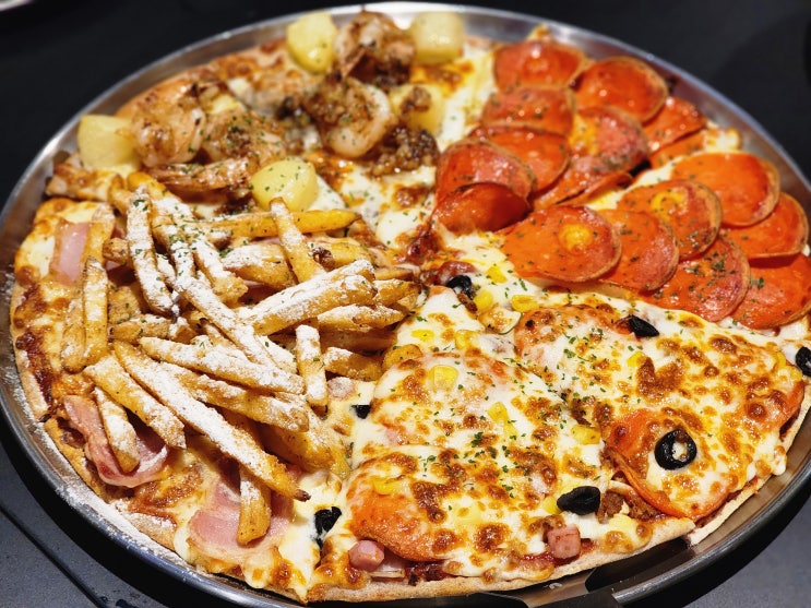  산척동맛집 브로스피자, 한 번에 4가지 맛보는 동탄호수공원피자 맛집