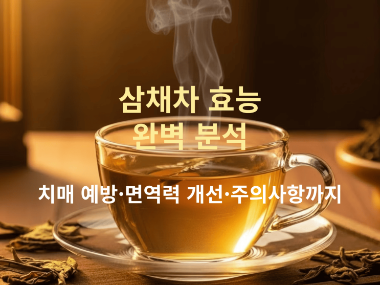  삼채차 효능 완벽 분석: 치매 예방·면역력 개선·주의 사항까지