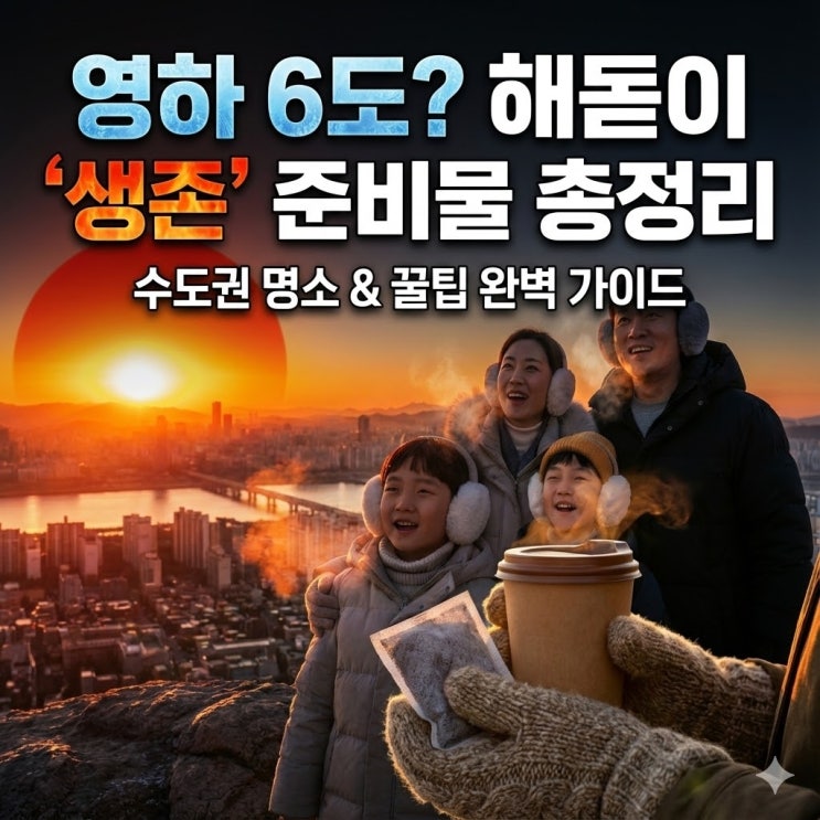  7시 47분 시작!" 2026 서울 근교 ,수도권 해돋이 명소 4곳 (영하 6도 생존 준비물)