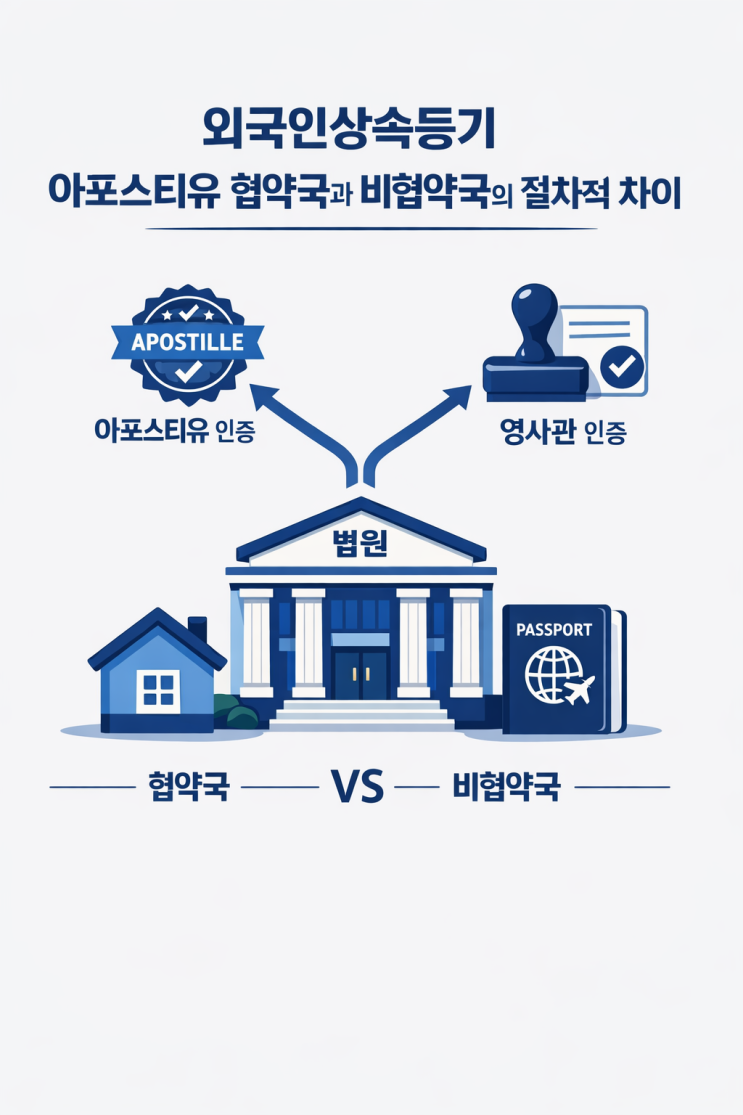외국인상속등기 아포스티유 협약국과 비협약국의 절차적 차이