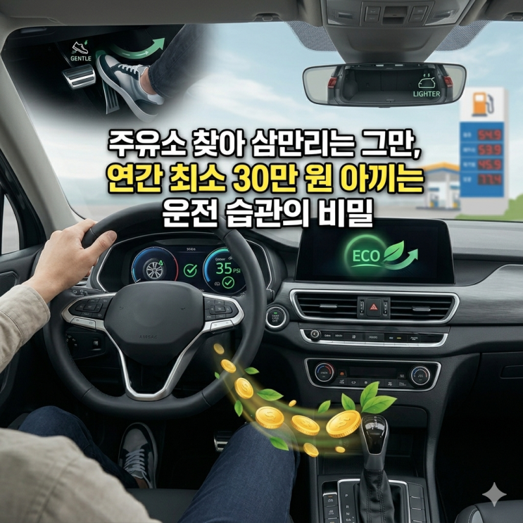  최저가 주유소 찾아 삼만리는 그만, 연간 최소 30만 원 아끼는 운전 습관의 비밀