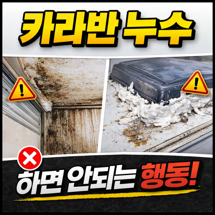  카라반, 캠핑카 누수 발견했을 때 절대 하면 안 되는 행동을 알려드립니다
