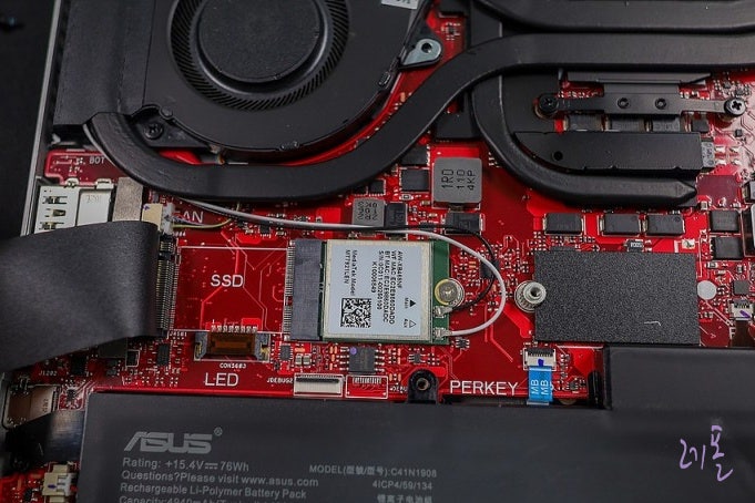 ASUS 게이밍 노트북 무선랜카드 교체 방법, 미디어텍 MT7921 - 인텔 AX210로 교체하기