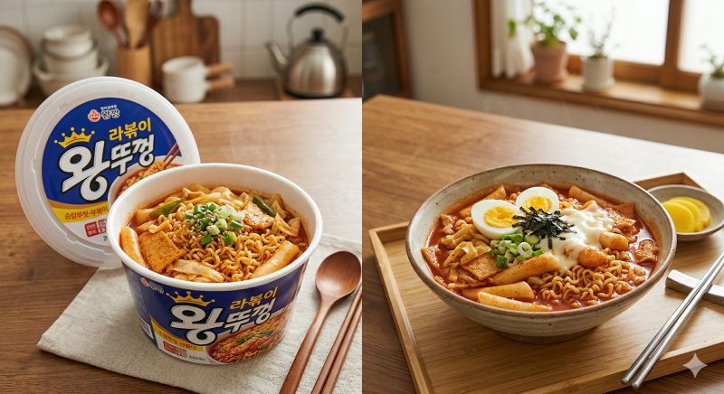 왕뚜껑 라볶이 즐기는 방법.....
