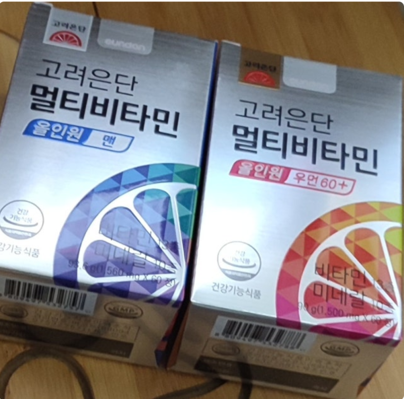 고려은단 멀티비타민 올인원 맨,우먼60+