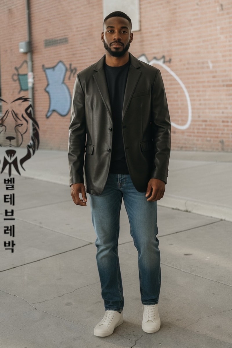 [진행] 남자 양가죽 자켓 추천 | 이태리 램스킨 테일러드 가죽자켓 실물