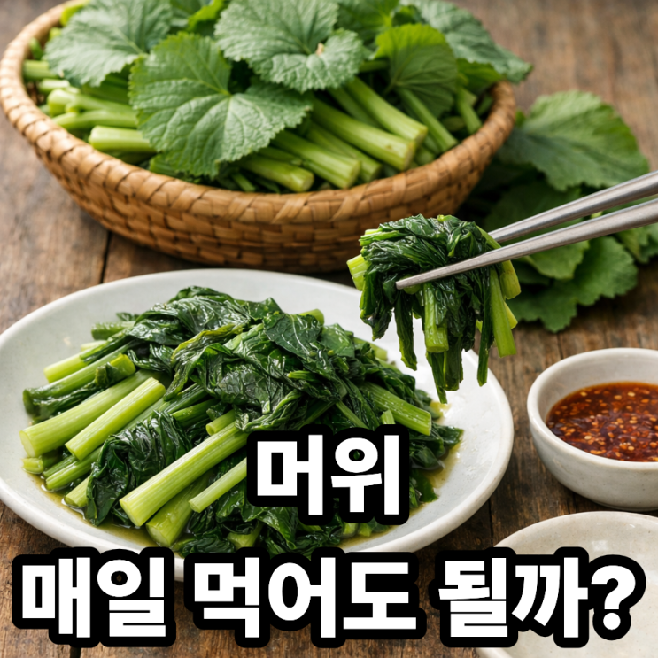  머위를 매일 먹어도 괜찮을까? 건강하게 먹는 기준 총정리 