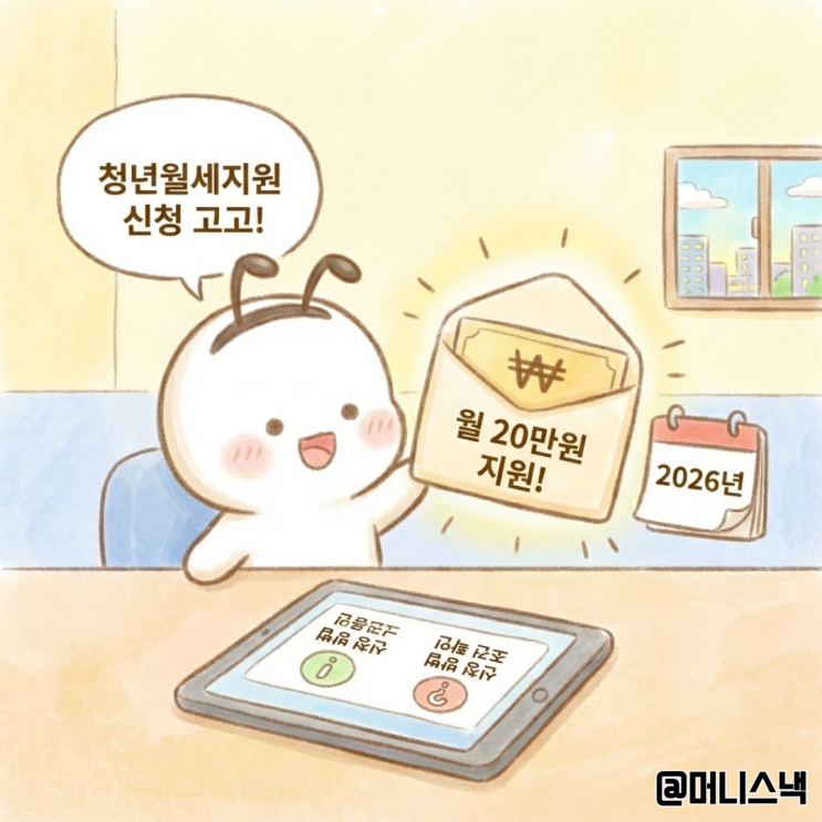 월 20만원씩 받는다! 2026 청년월세지원 신청 방법과 조건은?