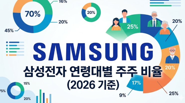  "405060세대에 비하면 아무것도 아닌데...." 삼성전자 미성년 주주 8.2% 돌파, 삼전 연령대별 주주 비율은?  (2026 기준)