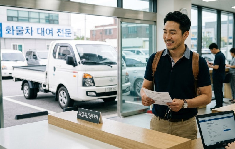 1톤 트럭 대여 방법 렌트 용달 어플 및 싸게 빌리는법