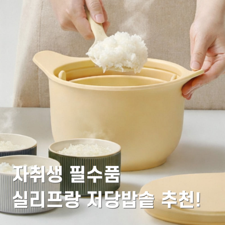  자취생 필수품 실리프랑 저당밥솥, 전자레인지로 간편하게!