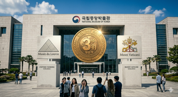  국립중앙박물관 관람객 수, 전세계 3위다