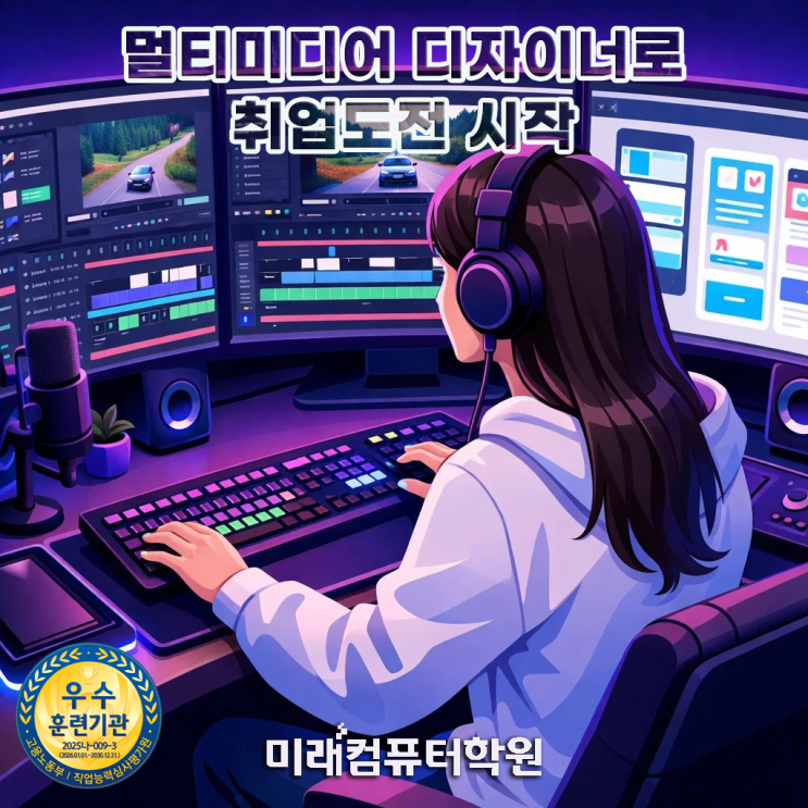  부산 김해 양산 멀티미디어콘텐츠제작전문가 국비지원 후기! 포토샵·프리미어·에펙 배우고 자격증+취업까지 완성