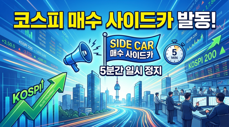 <b>코스피 매수 사이드카</b> 발동! 뜻과 기준, 서킷브레이커와의... 