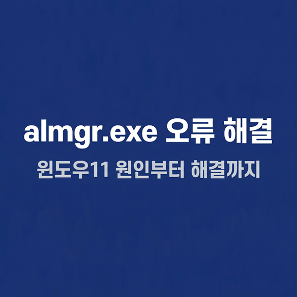  윈도우11 환경 aimgr.exe 오류 원인 및 해결 방법