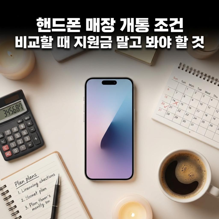  핸드폰 매장 개통 조건 비교할 때 지원금 말고 봐야 할 것