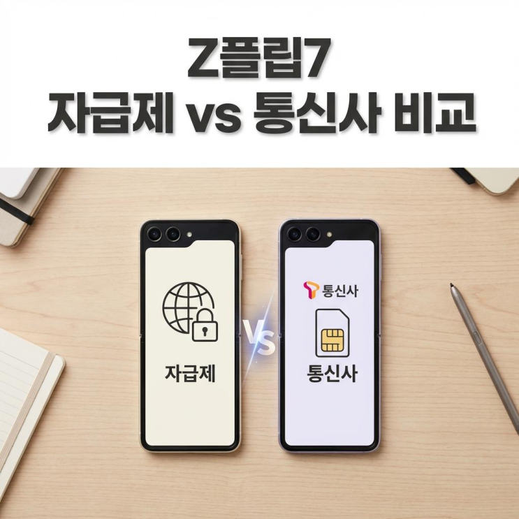  갤럭시 Z플립7 자급제 통신사 조건 비교 장단점 모르고 사면 손해