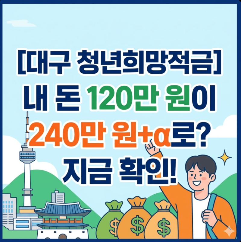 대구 청년희망적금 신청방법 기간 총정리