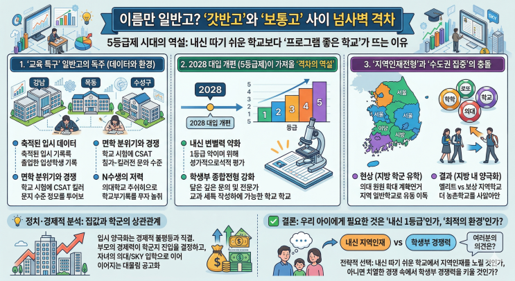  "우리 동네 일반고는 안전할까?" 의대·서연고 합격생이 특정 학교에 쏠리는 진짜 이유