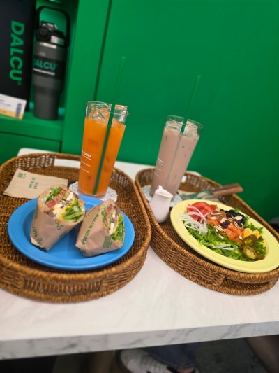 부산 센텀시티역맛집 달리는커피 해운대센텀호텔점 샐러드 샌드위치 후기 및 주차정보