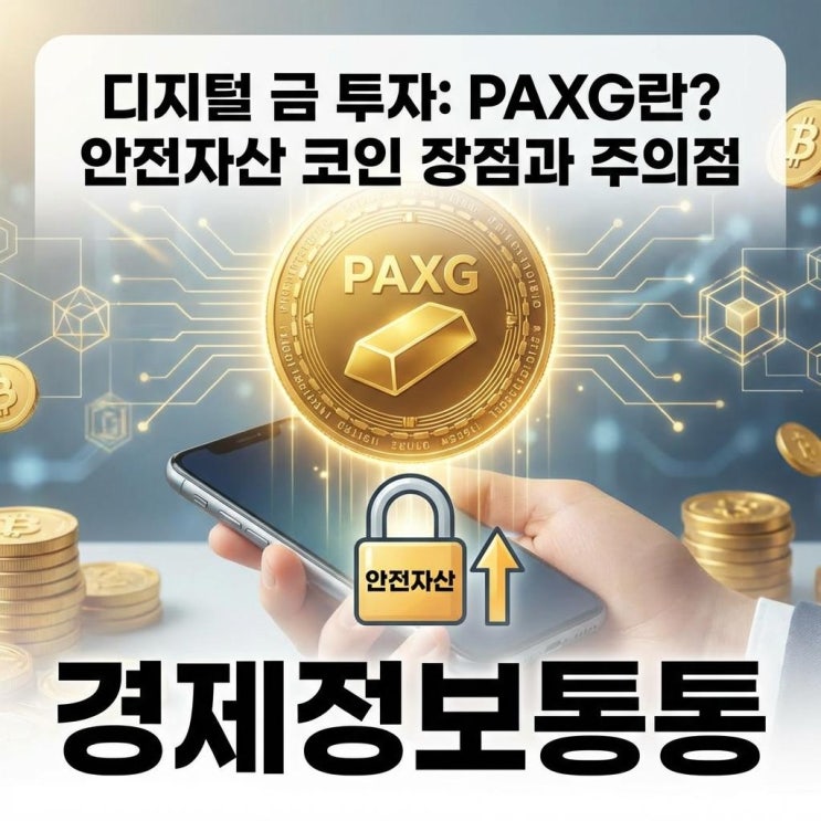  [금 투자] 실물 금 보관 없이 투자하는 디지털 금, 팍스 골드(PAXG)란? 비트코인 상승기 속 안전자산 코인 투자 장점과 주의점