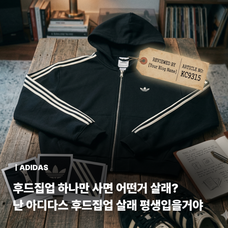 아디다스 KC9315, '블랙 크림' 후드 집업의 정석… 이건 무조건 사야 합니다