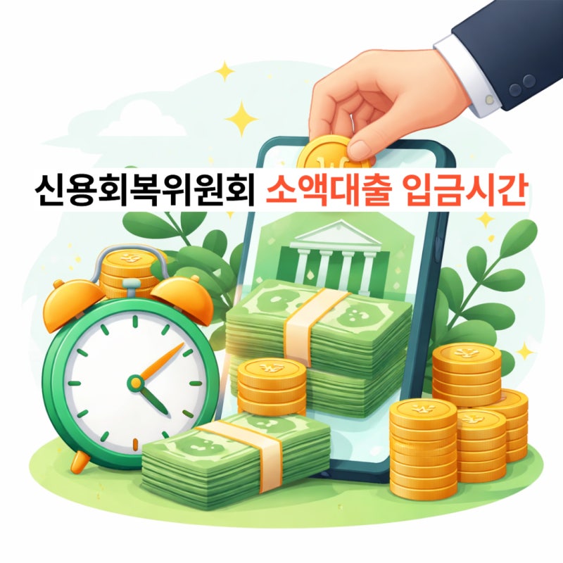 신용회복위원회 소액대출 입금시간, 승인 후 언제 들어오는지