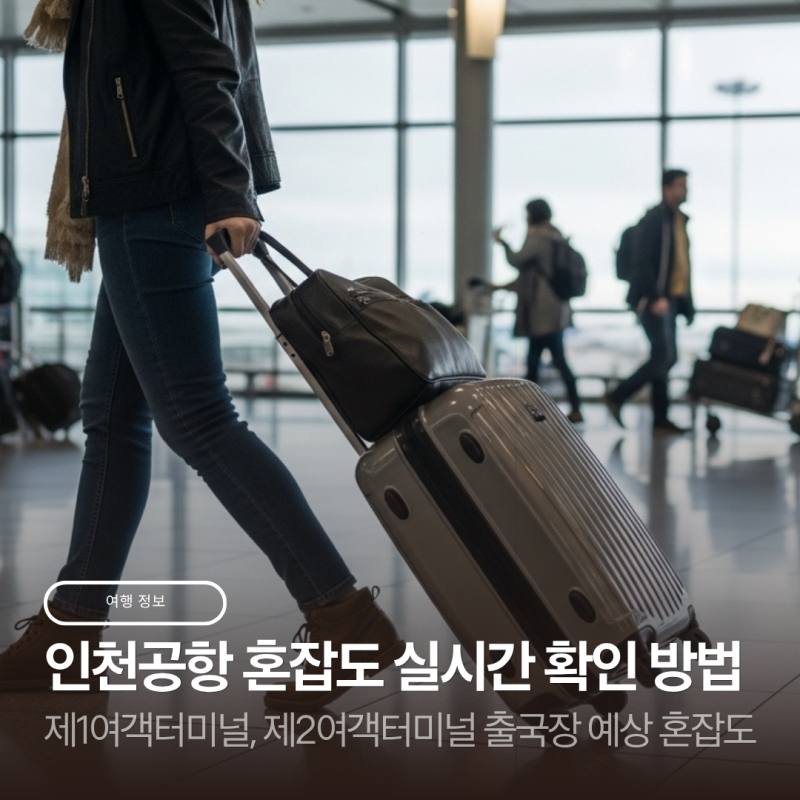 인천공항 1터미널 2터미널 혼잡도 실시간 예상 방법