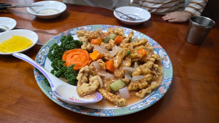  부여 만다린 중식당 내돈내산 후기 | 50년 전통 옛날 탕수육과 간짜장 맛본 현실 육아일기