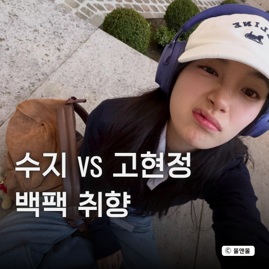  요즘 데일리백 찾는다면…수지, 고현정 일상 백팩 스타일 참고각