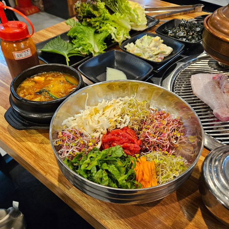  숯불 향 가득한 숯불구이 정육식당 맛집 용인 원삼 고기이야기
