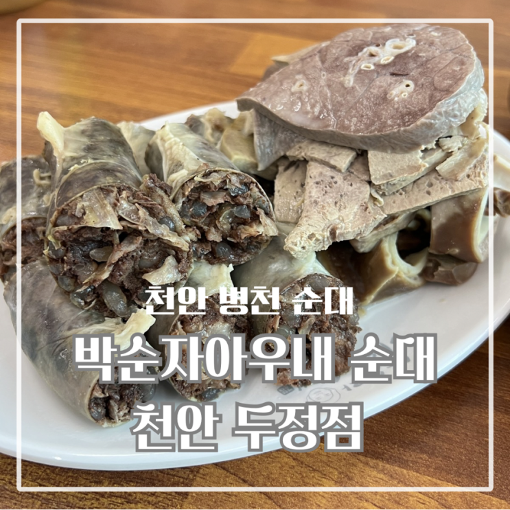 모둠 순대가 맛있었던 박순자 아우내순대 천안 두정점