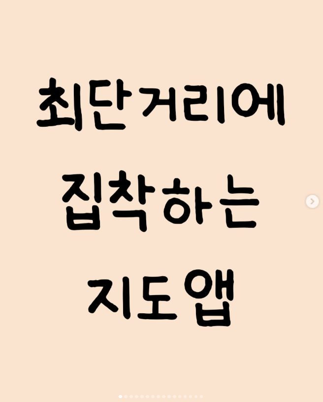  최단거리에 집착하는 지도앱