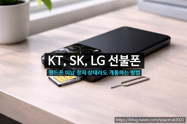  KT, SK, LG 핸드폰 미납 정지 상태라도 선불폰 개통하는 방법